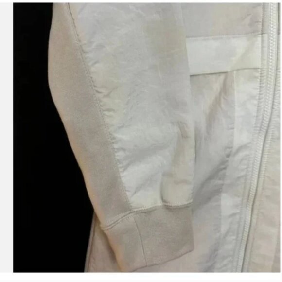 Nike Girls Hooded Jacket Beige Long Windbreaker Full Zip Youth Small S - Picture 9 of 16